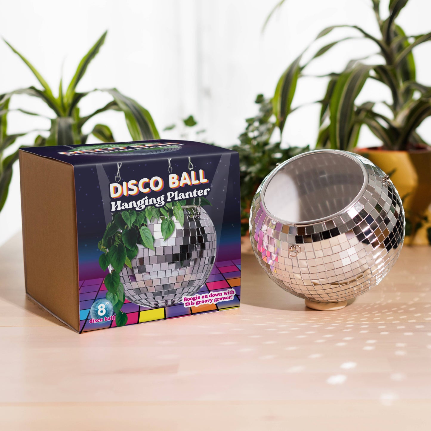 Disco Ball Hanging Planter (8in/20cm)