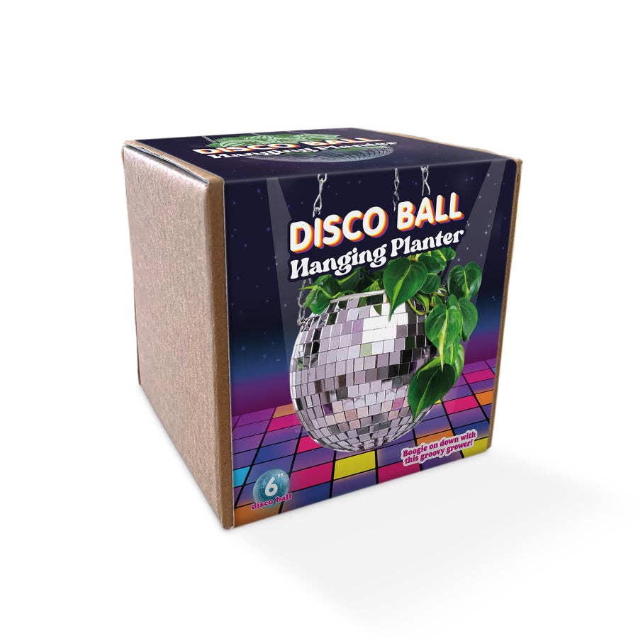 Disco Ball Hanging Planter (8in/20cm)
