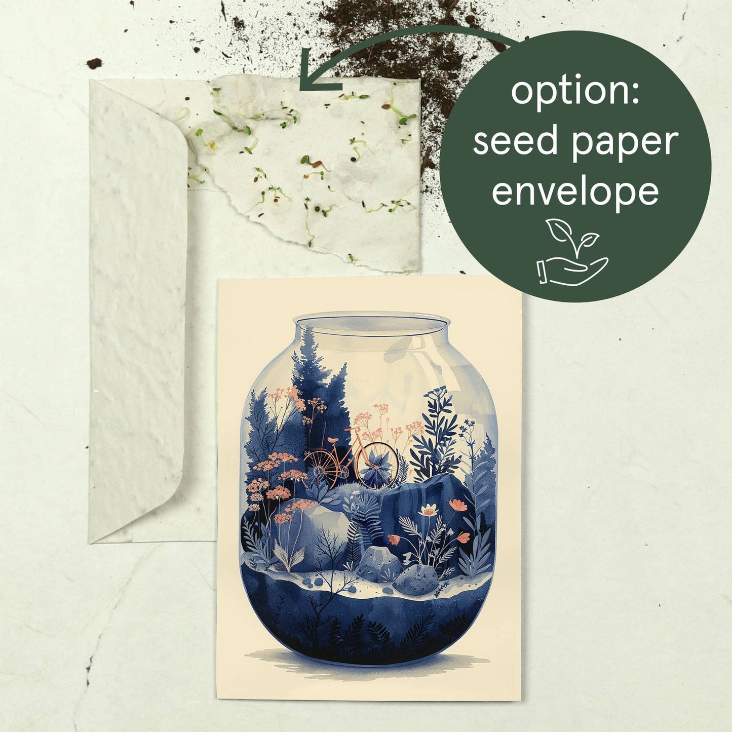 You are my world - Terrarium | Love Card | Plant Lovers Card: Kraft paper