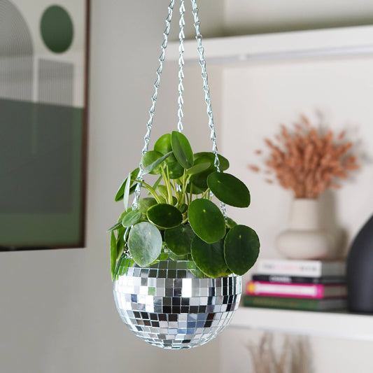 Disco Ball Hanging Planter (6in/15cm)
