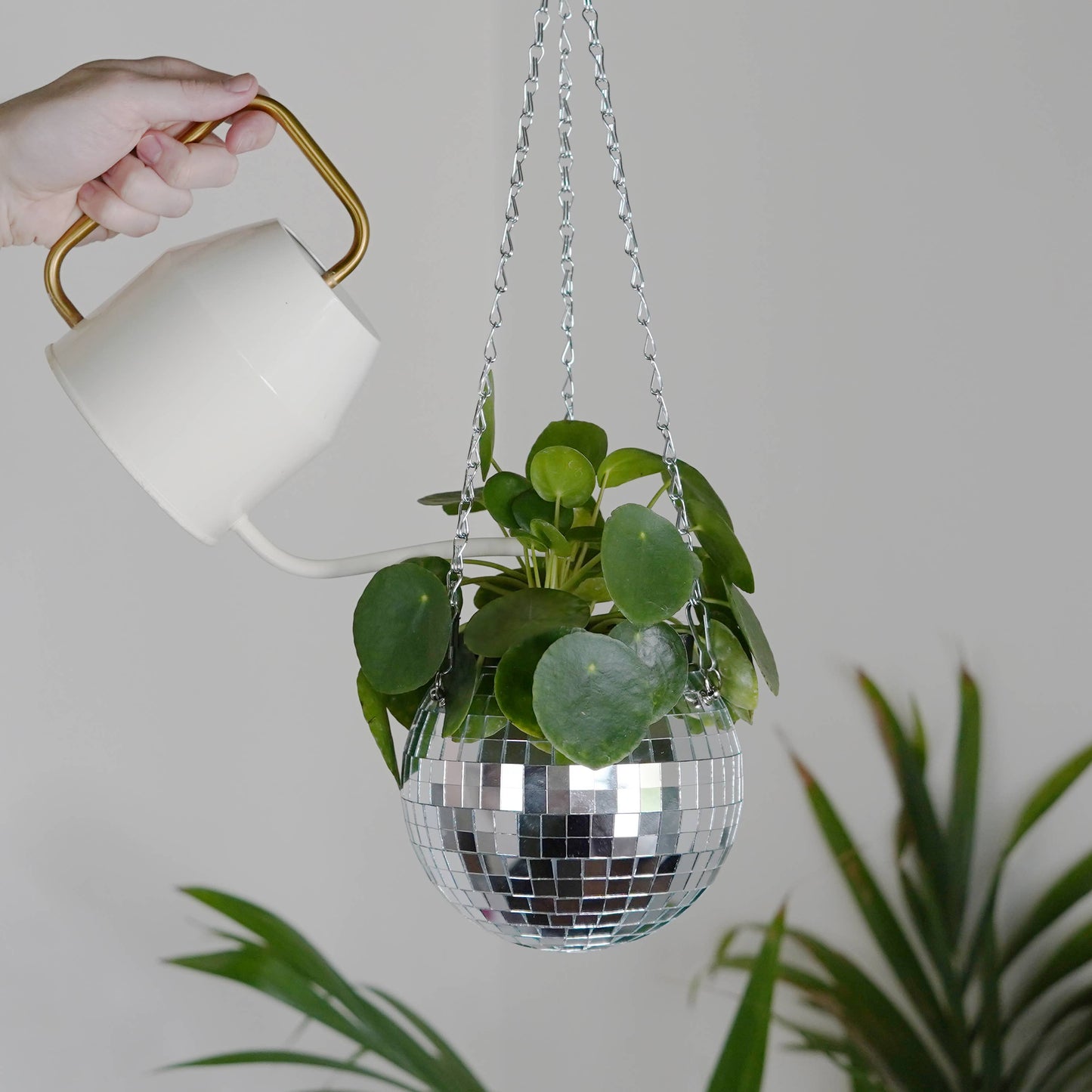 Disco Ball Hanging Planter (6in/15cm)