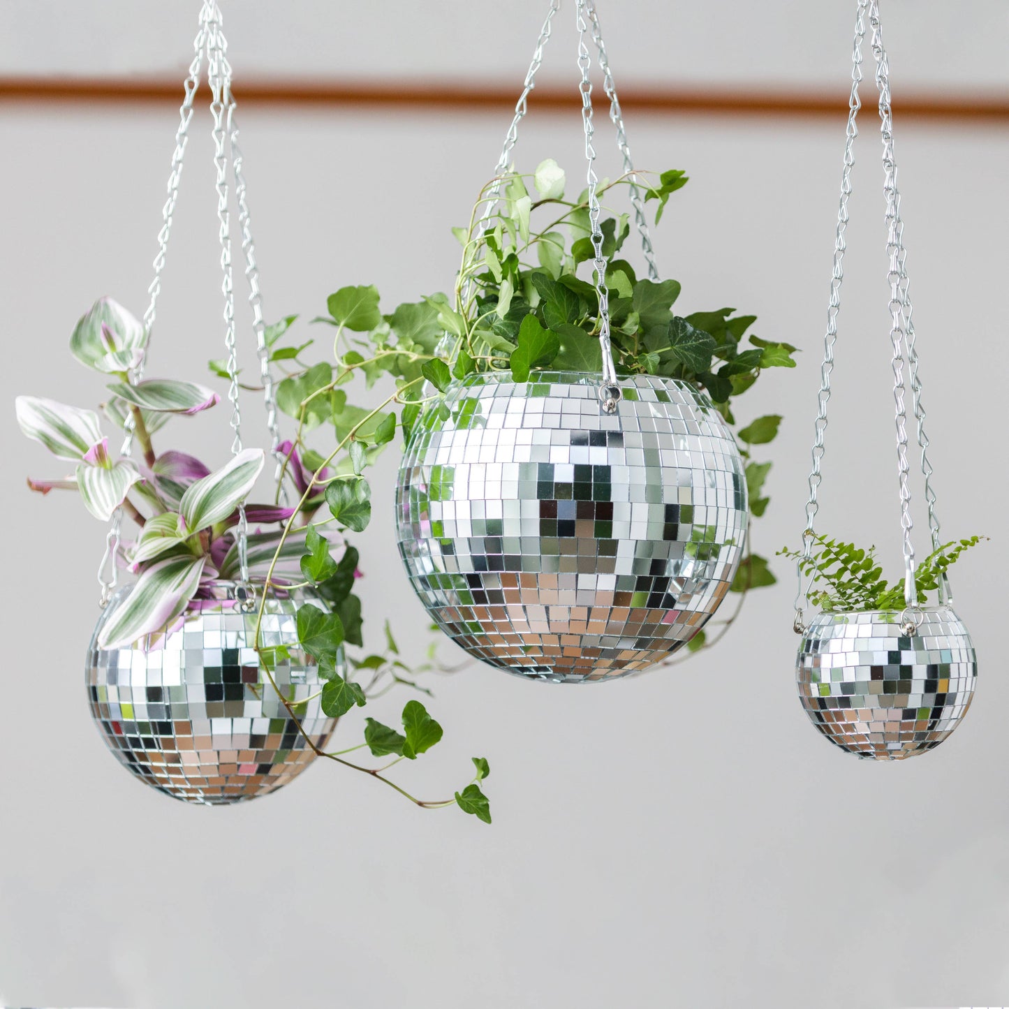 Disco Ball Hanging Planter (6in/15cm)