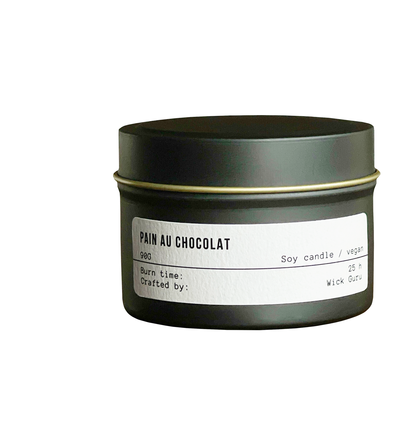 Pain Au Chocolat Candle | Soy Wax | Parisian Bakery Gift: Tin candle (90g)