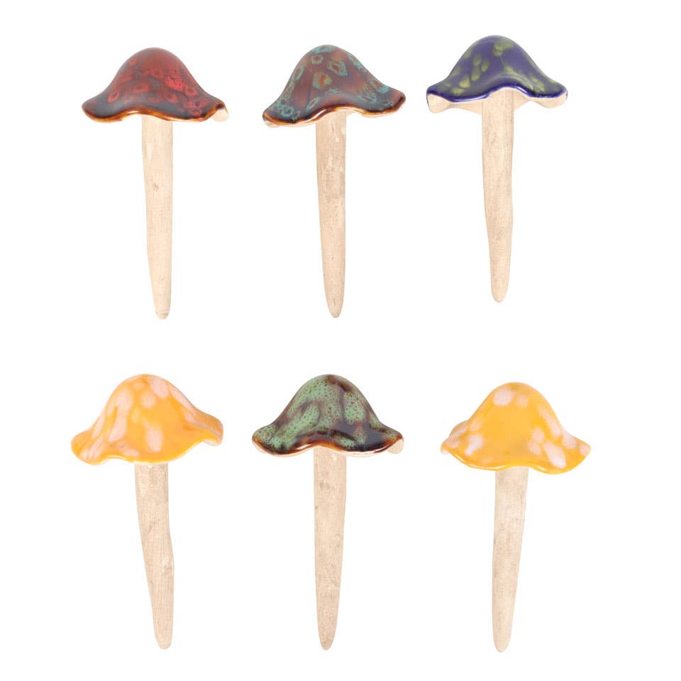 Ceramic Mushroom Plant Pot Decorations