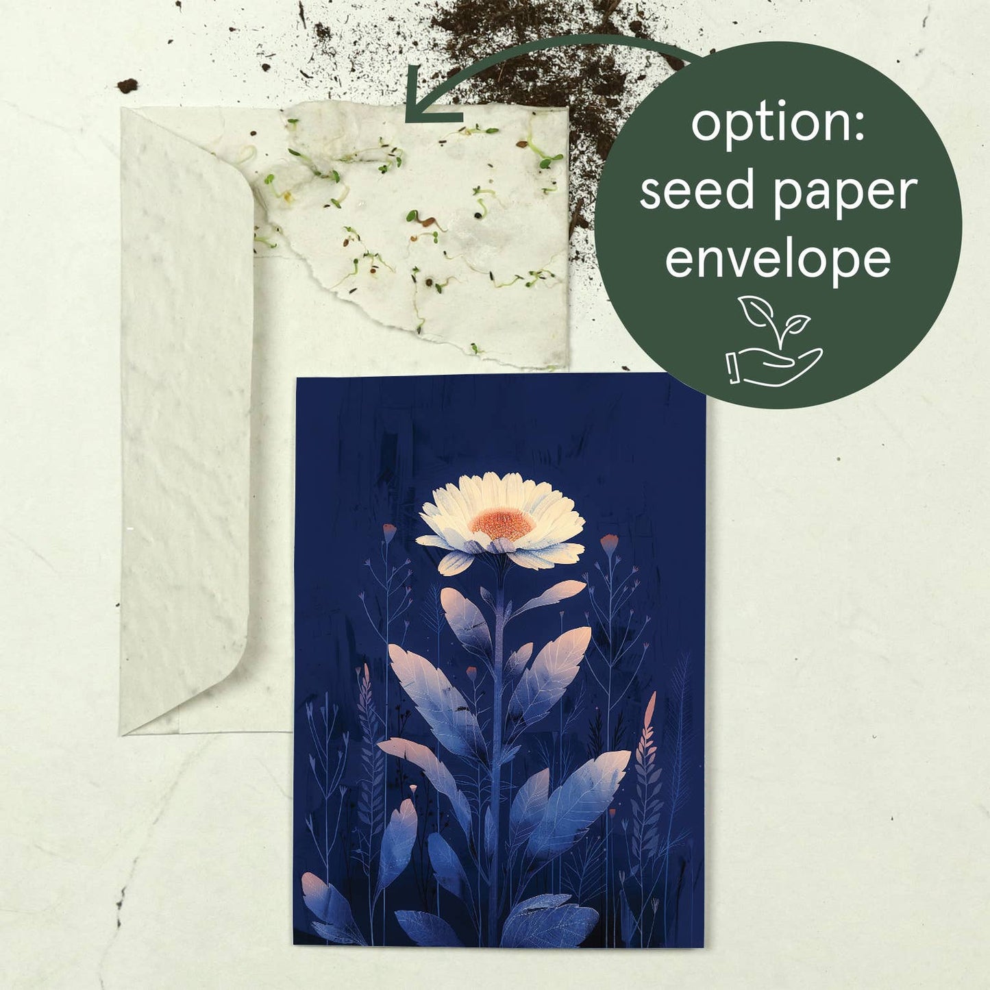 Daisy | Everyday Greeting Card | birth month flower birthday: Kraft paper