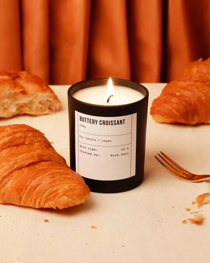 Croissant Scented Candle | Soy Wax | Bakery Inspired | Vegan: Tin candle (90g)
