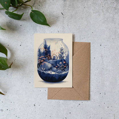 You are my world - Terrarium | Love Card | Plant Lovers Card: Kraft paper