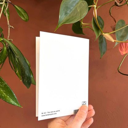 You are my world - Terrarium | Love Card | Plant Lovers Card: Kraft paper