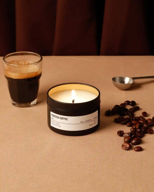 Coffee Scented Candle | Soy Wax | Cafe Decor | Barista Theme: Tin candle (90g)