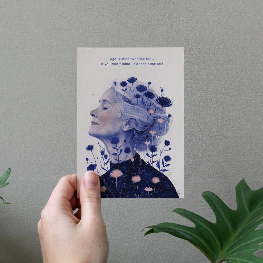 Age is mind over matter | Birthday Card | Female Birthday: Kraft paper