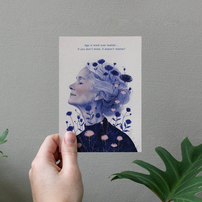 Age is mind over matter | Birthday Card | Female Birthday: Kraft paper