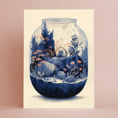 You are my world - Terrarium | Love Card | Plant Lovers Card: Kraft paper