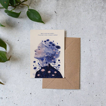 Age is mind over matter | Birthday Card | Female Birthday: Kraft paper
