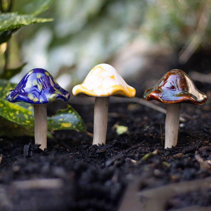 Ceramic Mushroom Plant Pot Decorations