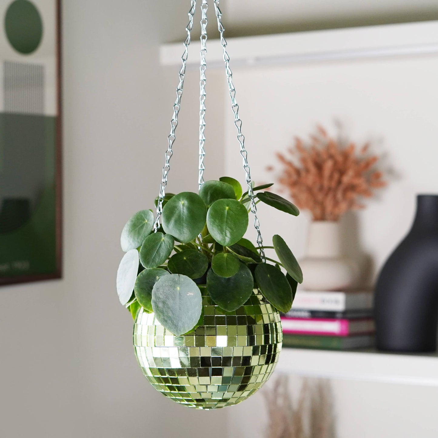 Disco Ball Hanging Planter Green 6-inch | Homeware Gift